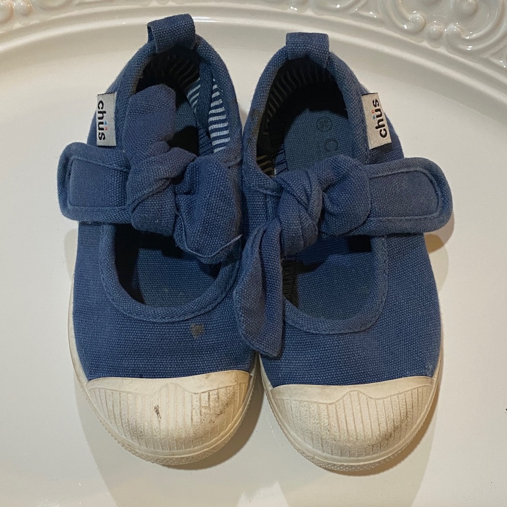 Kids Blue Canvas Sneakers